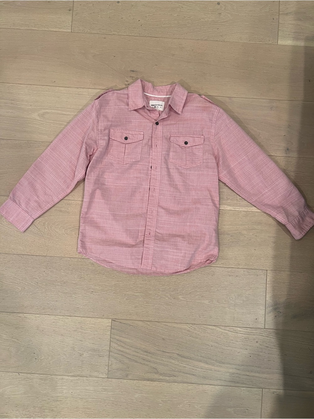 Paper Denim & Cloth Kids Pink Long-Sleeve Button-Down Shirt